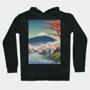 beautiful art of mt fuji japan kawase hasui style art Hoodie